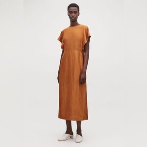 COS Linen Blend Midi Dress - sz 4